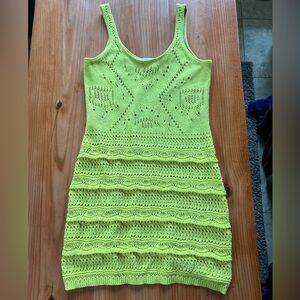 Rachel Zoe Yellow and Beige Knit Dress